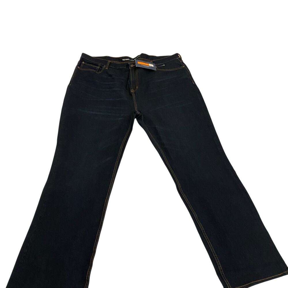 NWT Men's Old Straight 44 x 32 Built-In Flex 360 Blue Jeans Pants 4-Way Stretch